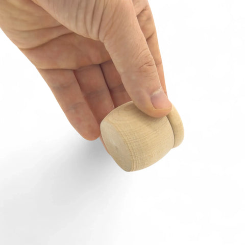 Zamknięte niewykończone drewniane okrągłe pudełko na tabletki 35 x 38 mm