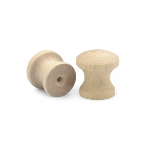 Toczone drewniane gałki meblowe 21 mm w kształcie klepsydry