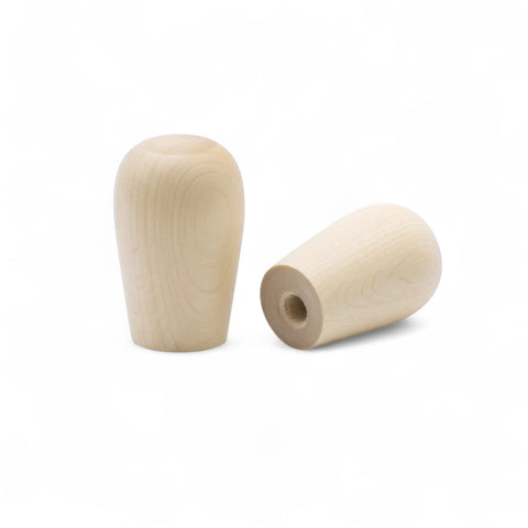 Spód mini drewnianej gałki meblowej brzozowej 11 mm z otworami