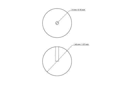 40 mm kasepuit tüüblikatted koos 4 mm hole