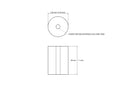 technische Zeichnung: 20 × 28 mm wood Zylinder