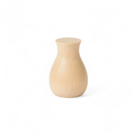 30 mm turned wooden vase shape
