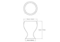 technische Zeichnung: 40 mm Holz vase