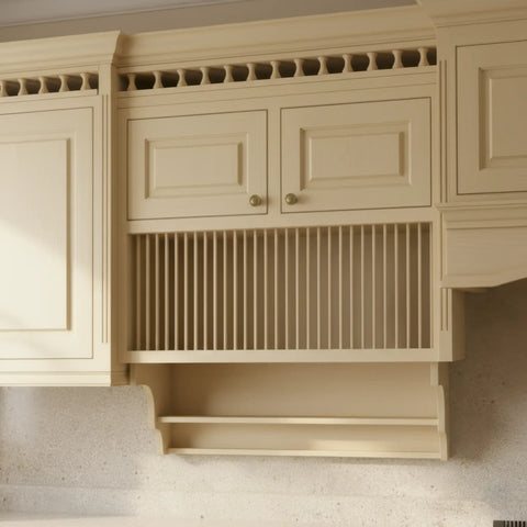 23 mm unfinished wooden furniture spindles used as decorative support bars for open shelves