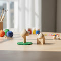 40 mm unbehandelt Holz dome Kappen verwendet als Holzspielzeug- component