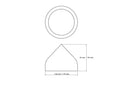 technische Zeichnung: 40 mm Holz dome Kappen