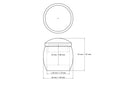 kasepuit ümar ehtekarp - BARRE ümar technical drawing 35 x 40 mm