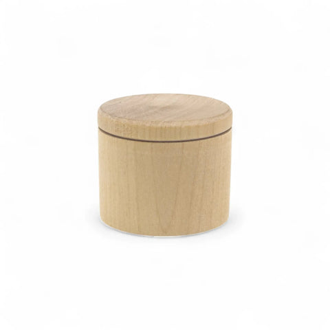 closed 50 x 42 mm gedrechseltes Holz Holzdose