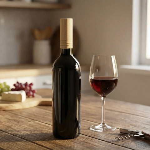 30 x 65 mm gedrechseltes Holz zylindrischer Behälter verwendet als wine Flasche Kappen