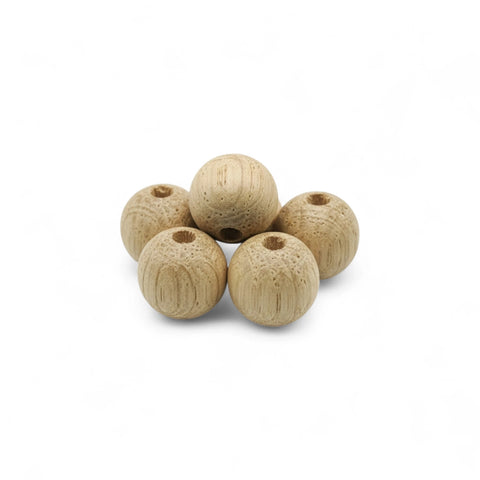 10 mm white oak Holzperlen
