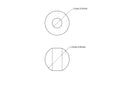 technische Zeichnung: 10 mm Birkenholz Perlen mit 4 mm hole