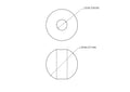 technische Zeichnung: 18 mm Birkenholz Perlen mit 6 mm hole