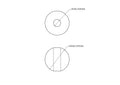 technische Zeichnung: 20 mm Birkenholz Perlen mit 6 mm hole