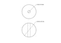 technische Zeichnung: 23 mm Birkenholz Perlen mit 4 mm hole