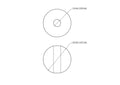 technische Zeichnung: 23 mm Birkenholz Perlen mit 6 mm hole