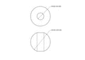 technische Zeichnung: 23 mm Birkenholz Perlen mit 8 mm hole