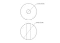 technische Zeichnung: 40 mm Birkenholz Perlen mit 10 mm hole
