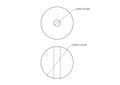 technische Zeichnung: 40 mm Birkenholz Perlen mit 8 mm hole