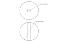 technische Zeichnung: 60 mm Birkenholz Perlen mit 10 mm hole