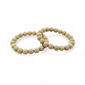 Bracelets aus White Eichenholz Perlen
