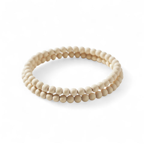 necklace made from 8 mm birch wood beads