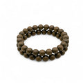 Bracelet aus black oak dark rund Perlen