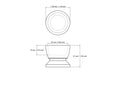 technische Zeichnung: 30 mm Holzeier Cup Holder