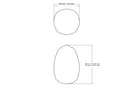 technische Zeichnung: 39 mm turend wood chicken Eier