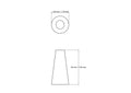 tehniline joonis: 30 x 60 mm treitud puidust koonused