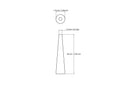 technische Zeichnung: 15 x 65 mm gedrechseltes Holzkegel