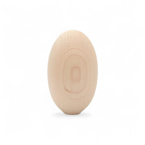 42 mm Birch Wood Egg Shape Ellipsoid Block
