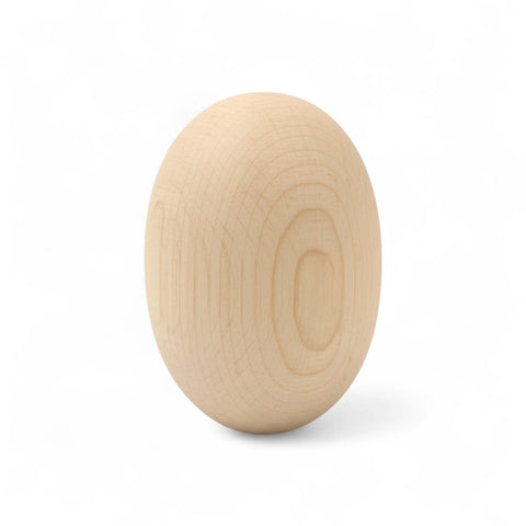 50 mm Birch Wood Egg Shape Ellipsoid Block