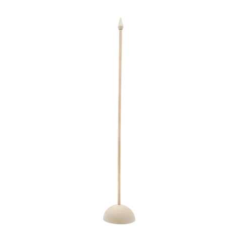 33 cm koka table karogs stand ar sfēra pamatne