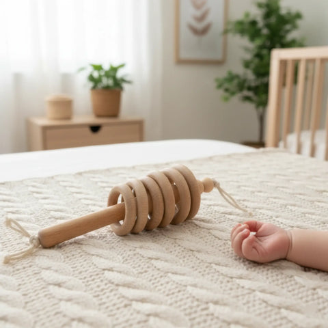 Turned wood Ringe verwendet als parts von children's Spielzeug- set
