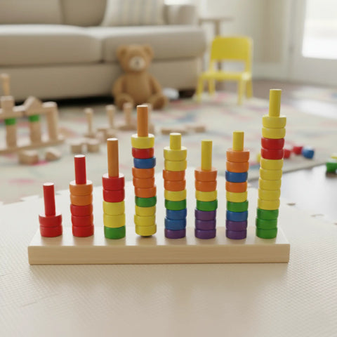 Painted 18 mm Holz donut spacer Ringe verwendet als stacking Spielzeug- Ringe