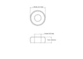 technische Zeichnung: 18 mm Holz donut spacer Ringe
