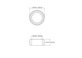 technische Zeichnung: 36 mm Birkenholz Serviette Ringe